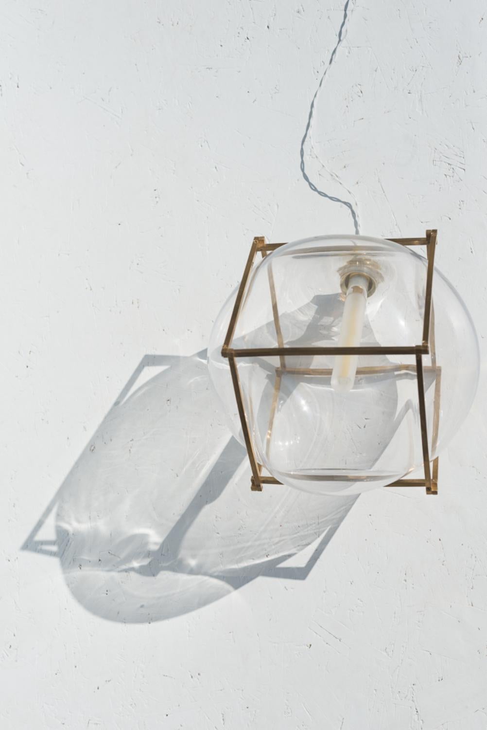Post-Modern Round Square Captured Bubble Light by Studio Thier & Van Daalen For Sale