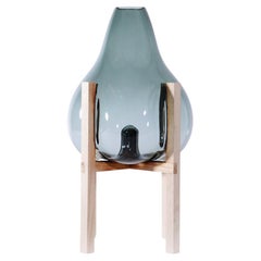Round Square Grey Pierced Vase by Studio Thier & van Daalen