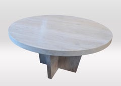 Andrianna Shamaris Round St. Barts Teak Wood Table