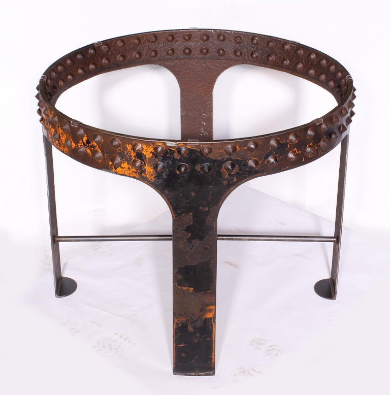 Round Steel Riveted Dining Table Base For Sale At 1stdibs