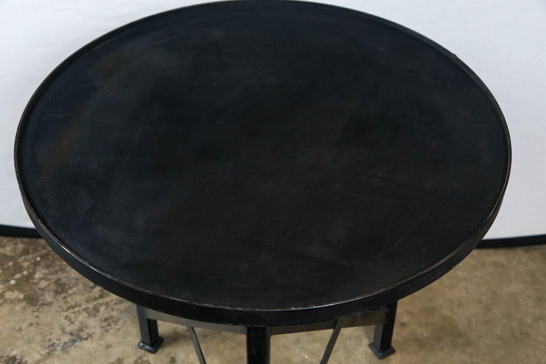Contemporary Round Steel Side Table
