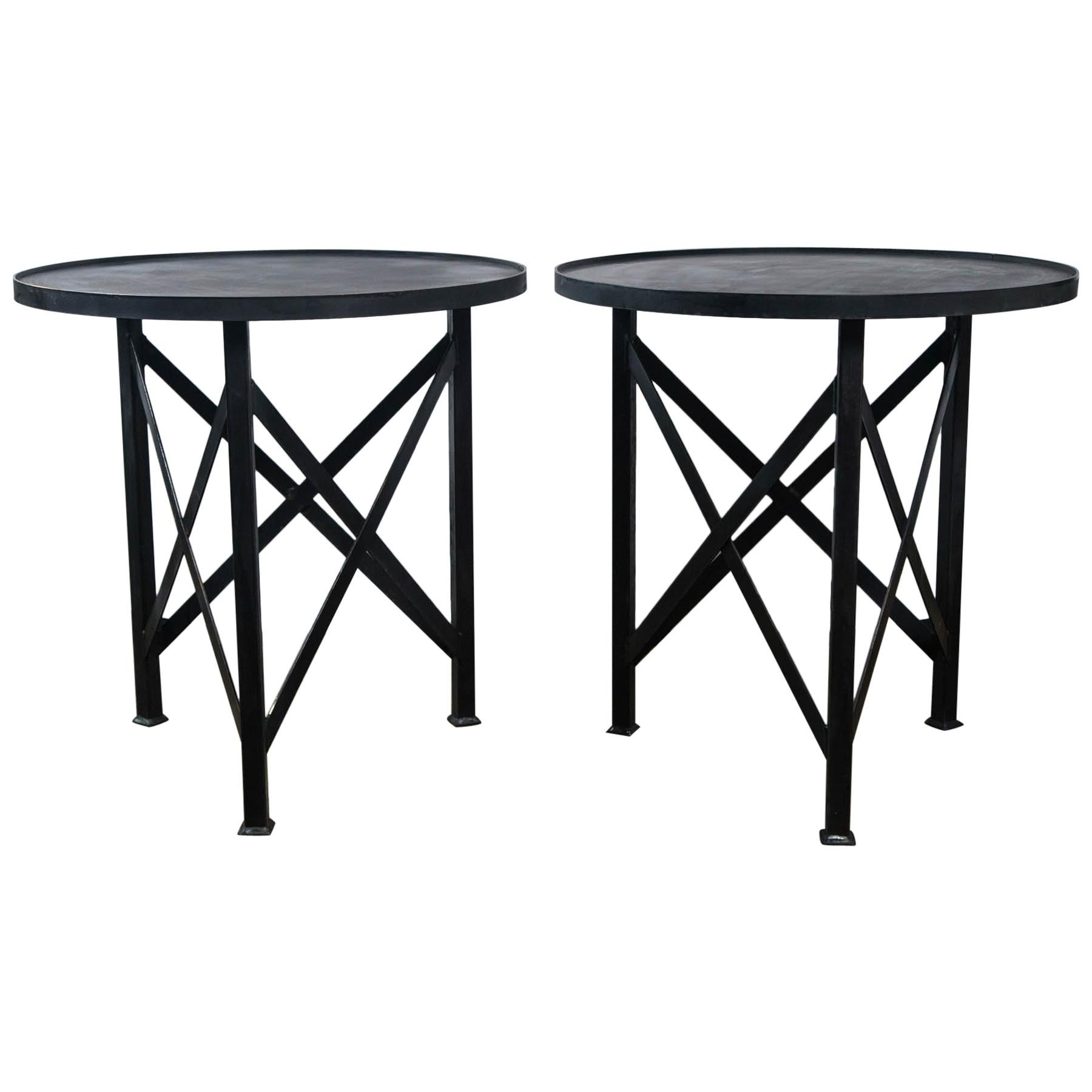 Round Steel Side Table