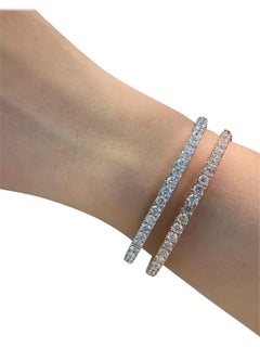 Pulsera Moissanite Piedra Redonda Plata de Ley 925 Pulsera brazalete Regalo para Ella