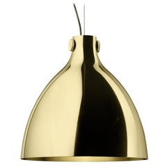 Lampe à suspension ronde en laiton poli par Elisa Giovannoni