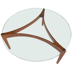 Round Sven Ellekaer Coffee Table in Teak