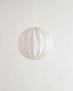 Round Swedish Ceiling Lamp Pendant in Wool Fabric by Hans-Agne Jakobsson, 1960s
