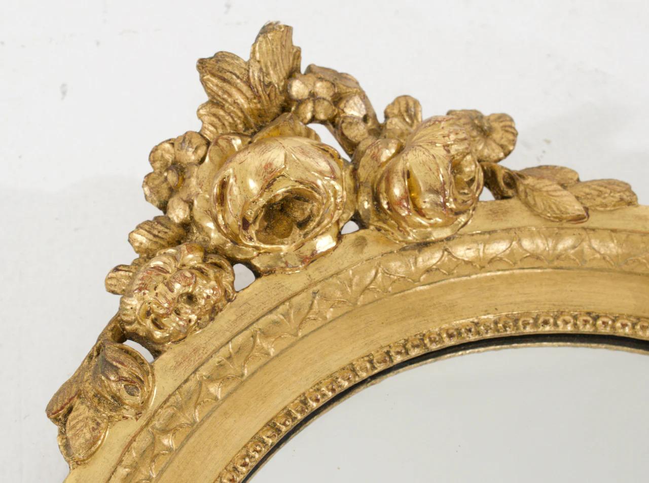 XIXe siècle Miroir rond suédois, 19e siècle. en vente