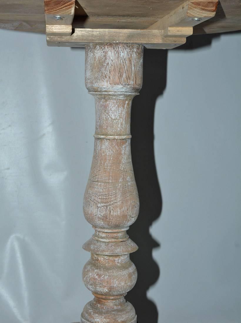 Gustavian Round Swedish Style Pedestal Wine Table