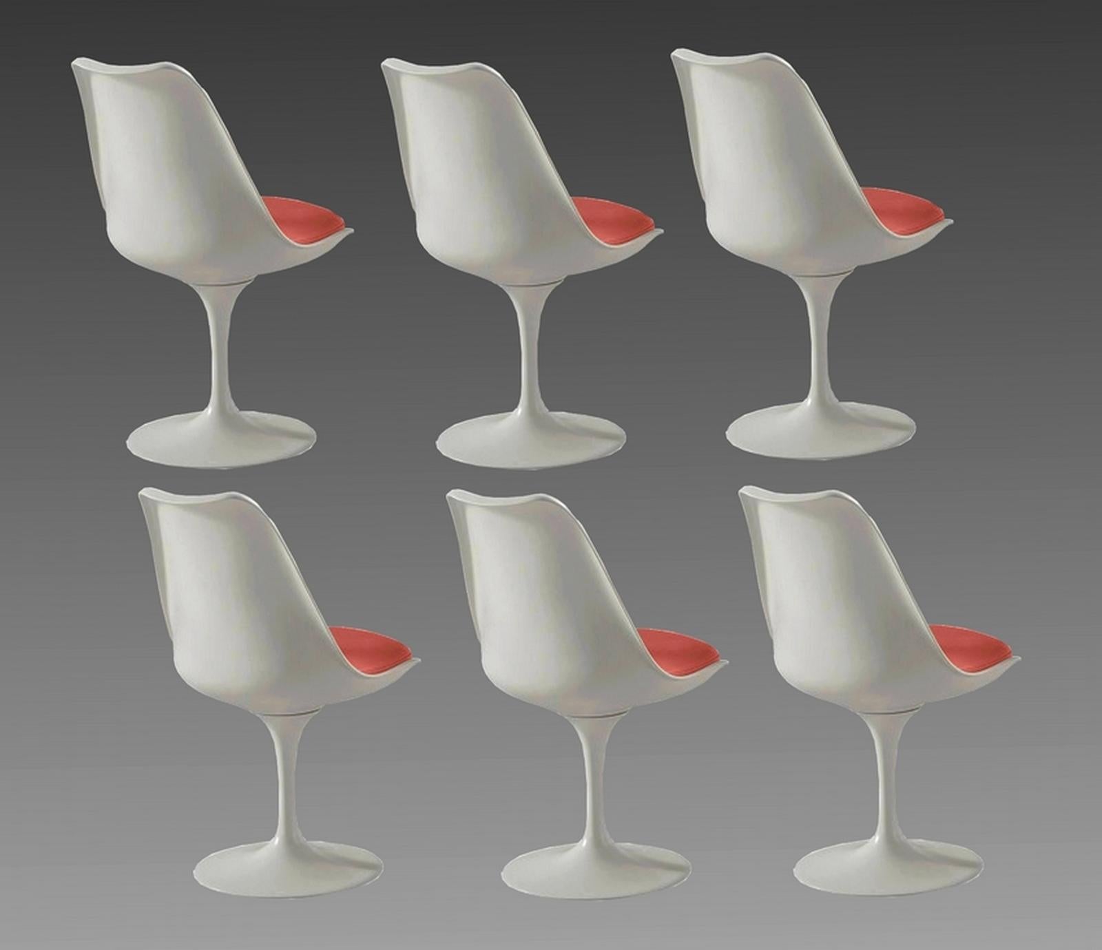 American Round Table and Six Chairs, Eero Saarinen for Knoll, circa 1960