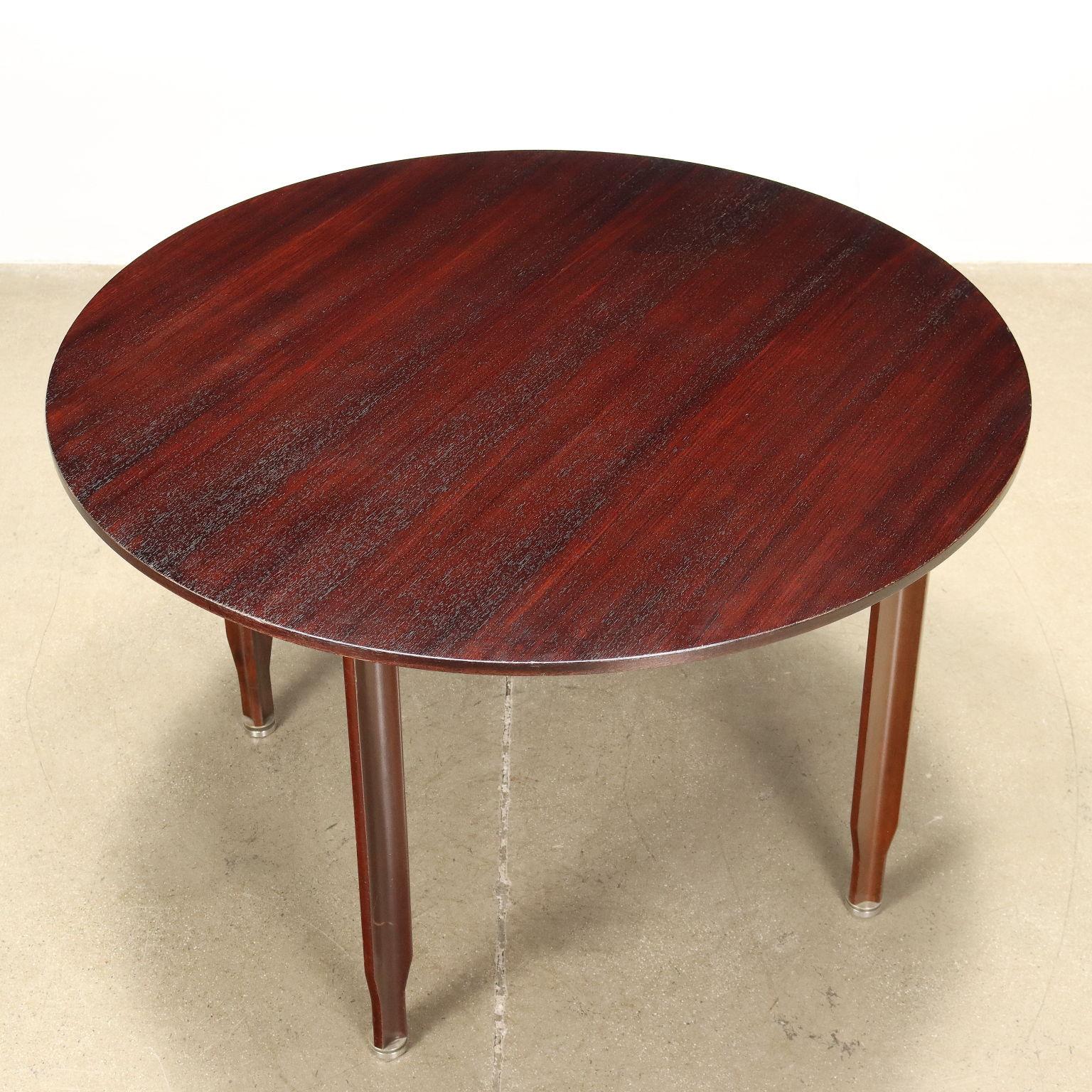 Mid-Century Modern Round Table Beech, Italy, 1960s For Sale