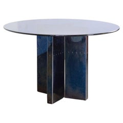 Round table blue "Tobia Scarpa" for B&B 1985