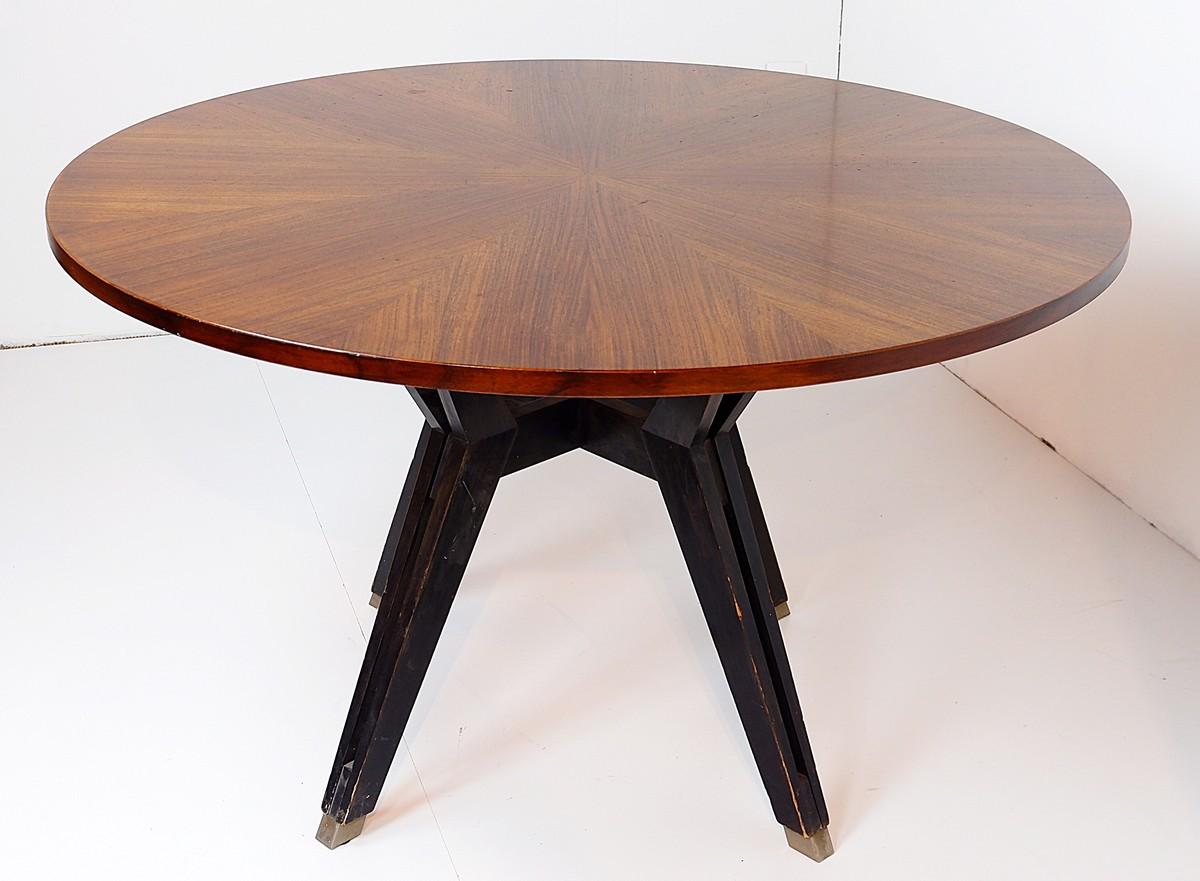 Mid-Century Modern Round Table by Ico Parisi For M.I.M. Roma, Italy, circa 1958