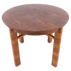 Table ronde du 20e siècle de style Art déco, Pologne.