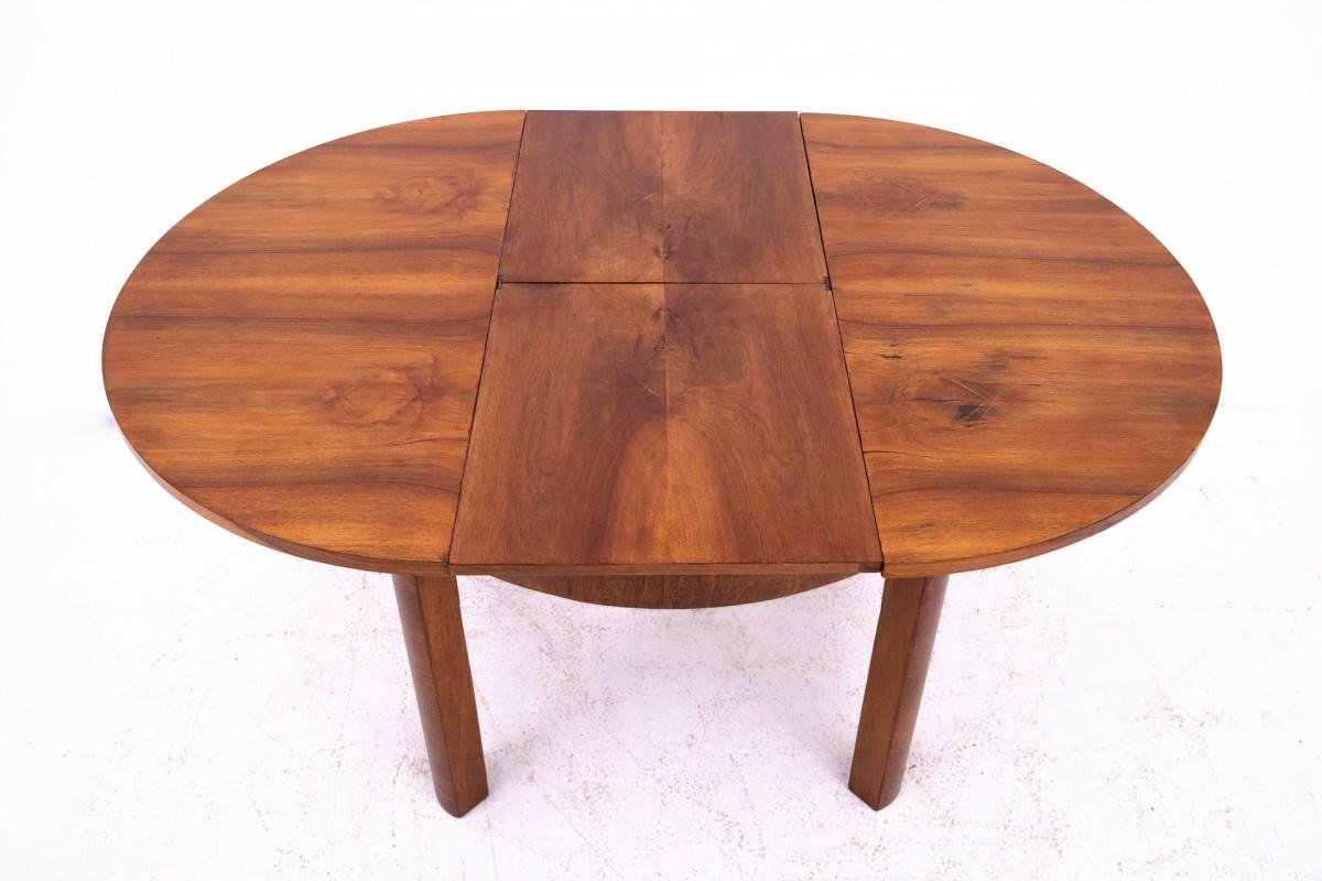 Round table in Art Deco style, Poland, 1940s. After renovation. 1