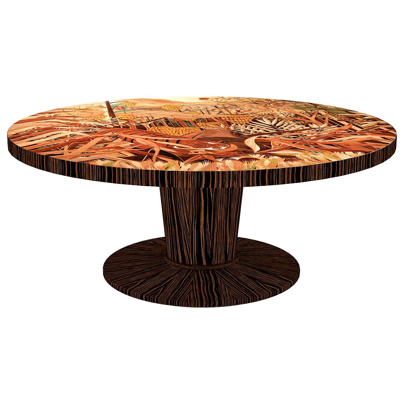 Round Table in Ebony Wood 