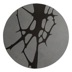 Round Table in Lava Stone and Steel, FilodiFumo 1st