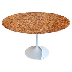 Round Table in Red Marble by Eero Saarinen for Knoll