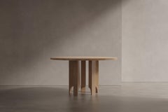 Mesa redonda de roble macizo natural claro - Acer by Mokko