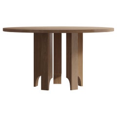 Mesa redonda de roble macizo natural claro - Acer by Mokko