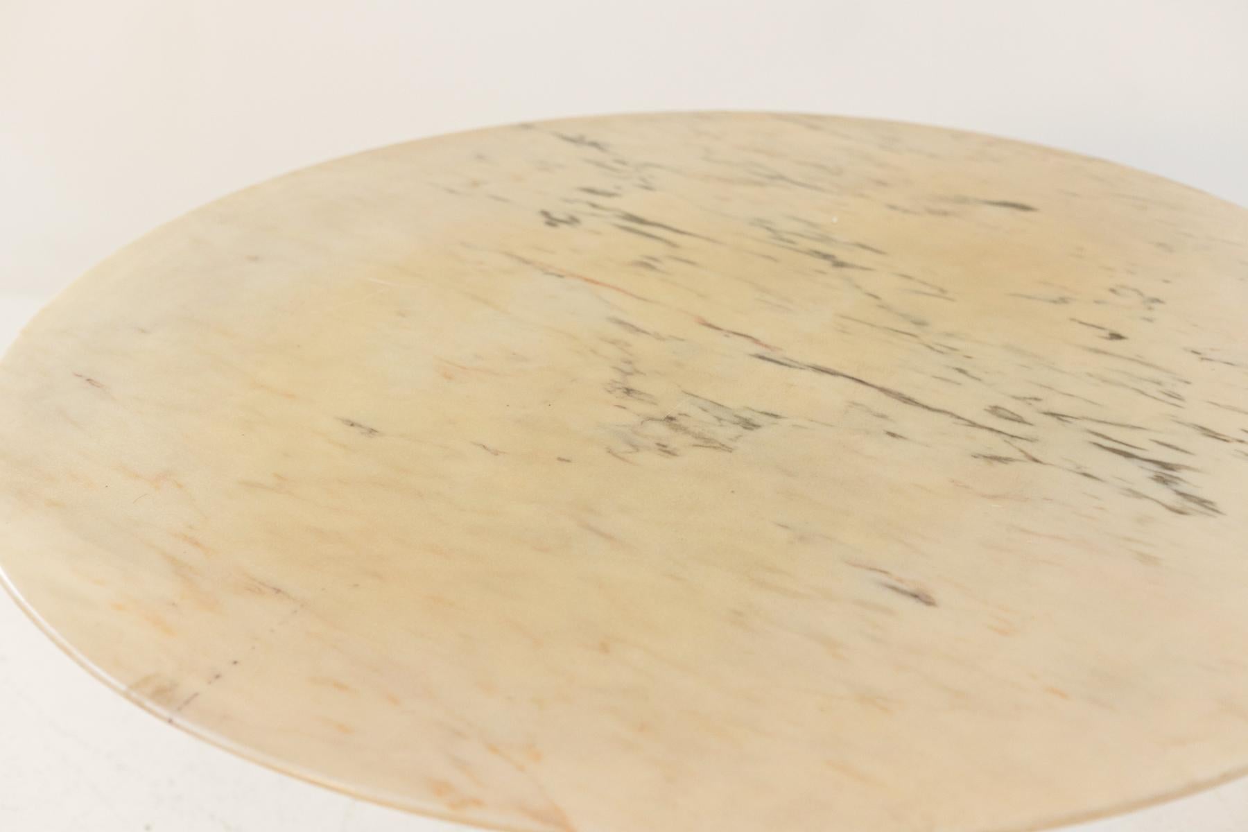 Round Table in Wood and Marble by Luigi Massoni for Boffi In Good Condition For Sale In Milano, IT