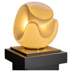 Lampada da tavolo rotonda di Carlo Nason per V.I.I. Mazzega, Italia, anni '70
