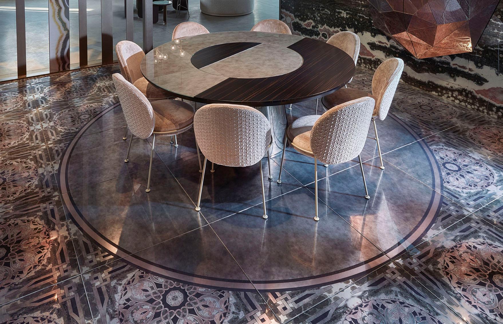 XXIe siècle et contemporain Pieds de table ronds personnalisables en métal brillant ou en ébène satiné ou en chêne en vente