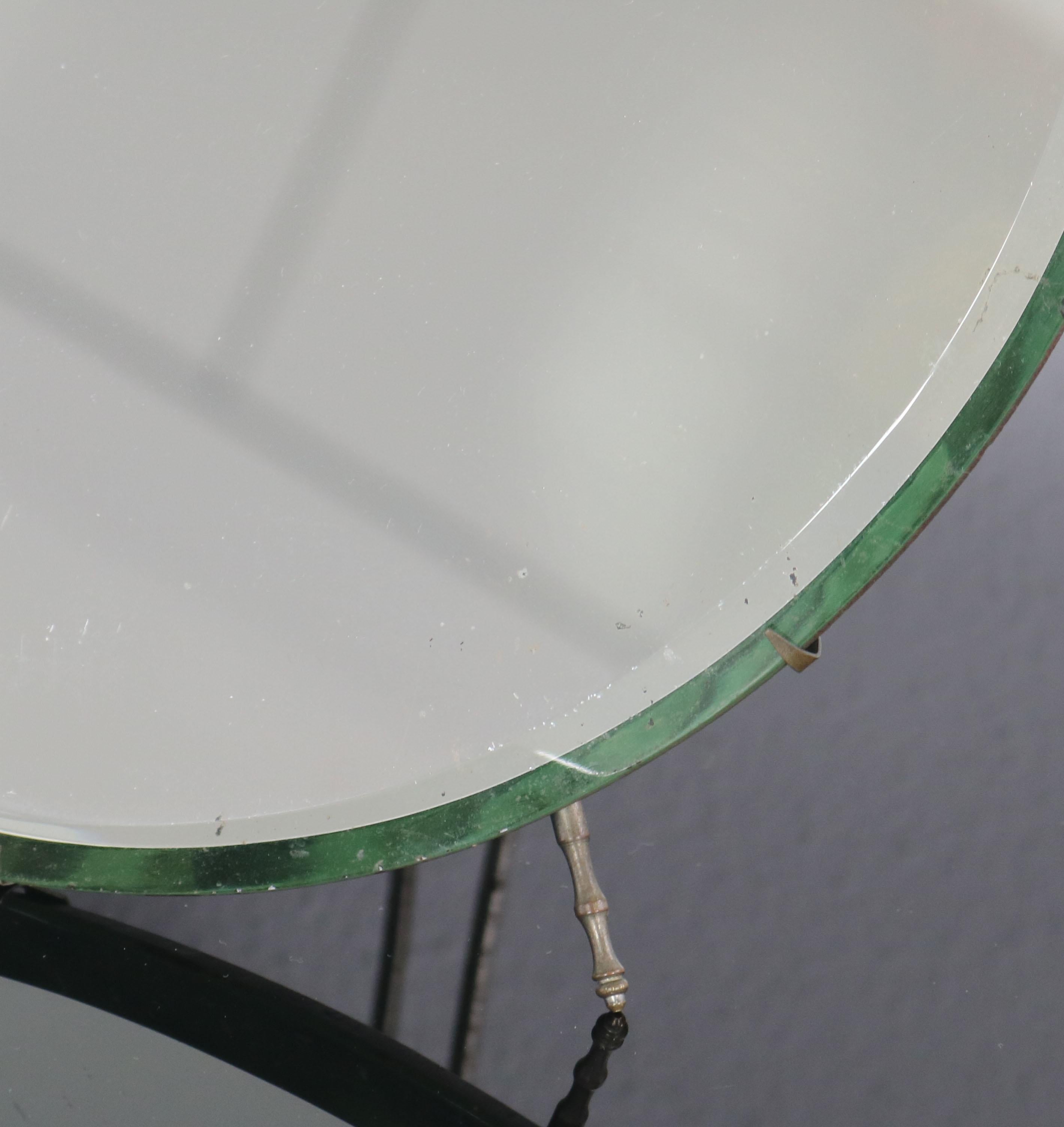 Mid-20th Century Round table mirror of Luigi Fontana & C, Italy 1950s. For Sale