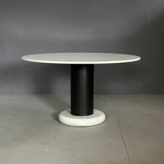 Round table "Red Lotus" Ettore Sottsass for Poltronova white marble top