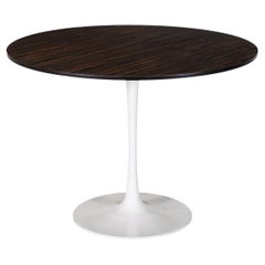 Used Round Table Tulip Style Lacquered Alluminium Rosewood Italy 1960-1970s