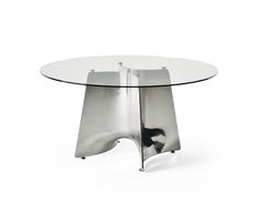 Runder Tisch mit Aluminiumfuß Baleri Italia Bentz Table design Jeff Miller