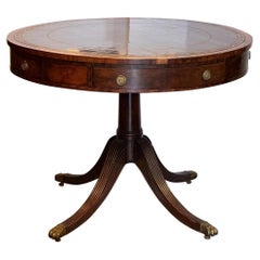 Round Table With Leather Top