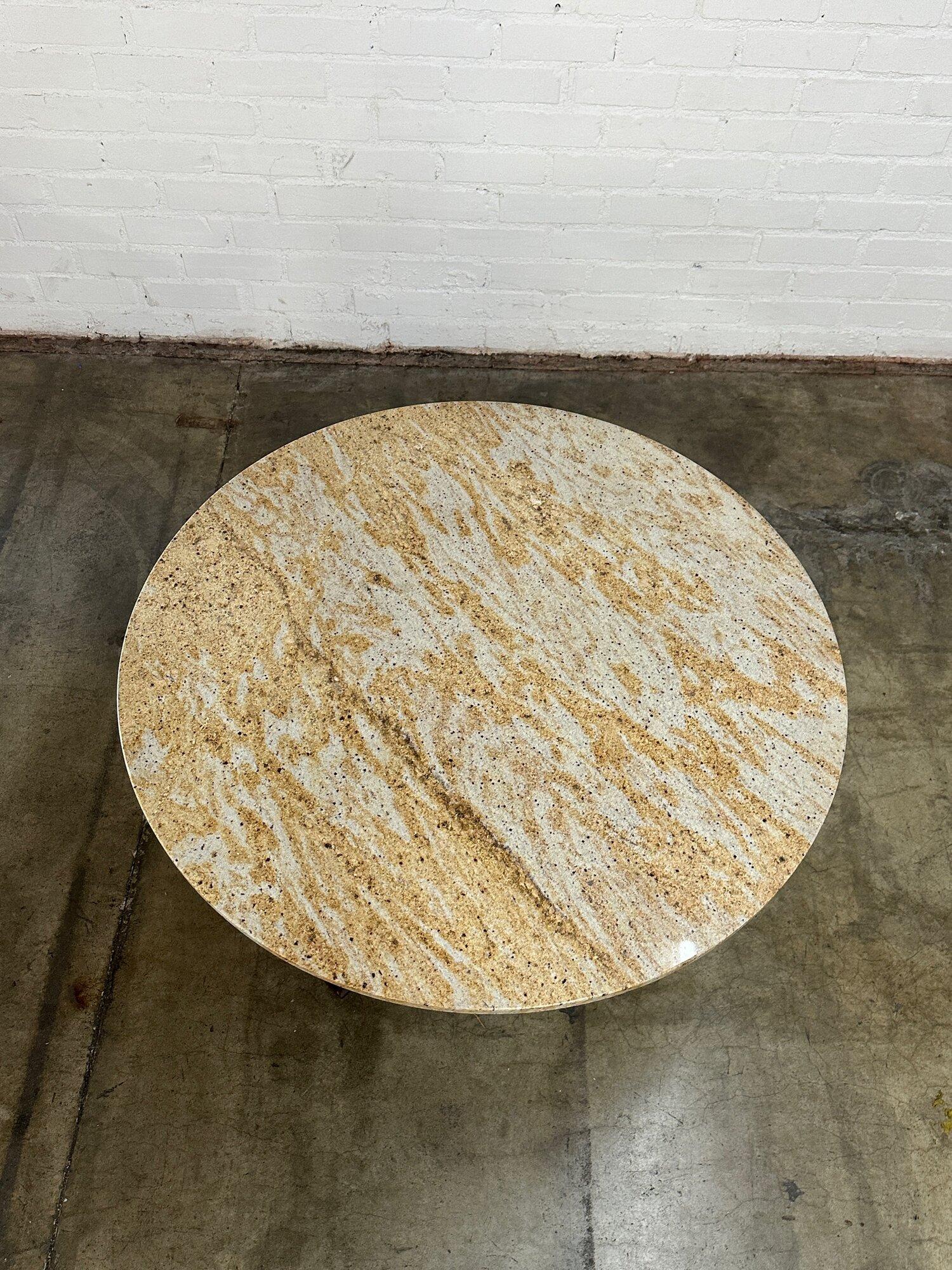 Round Table with Sculpted Base In Good Condition For Sale In Los Angeles, CA