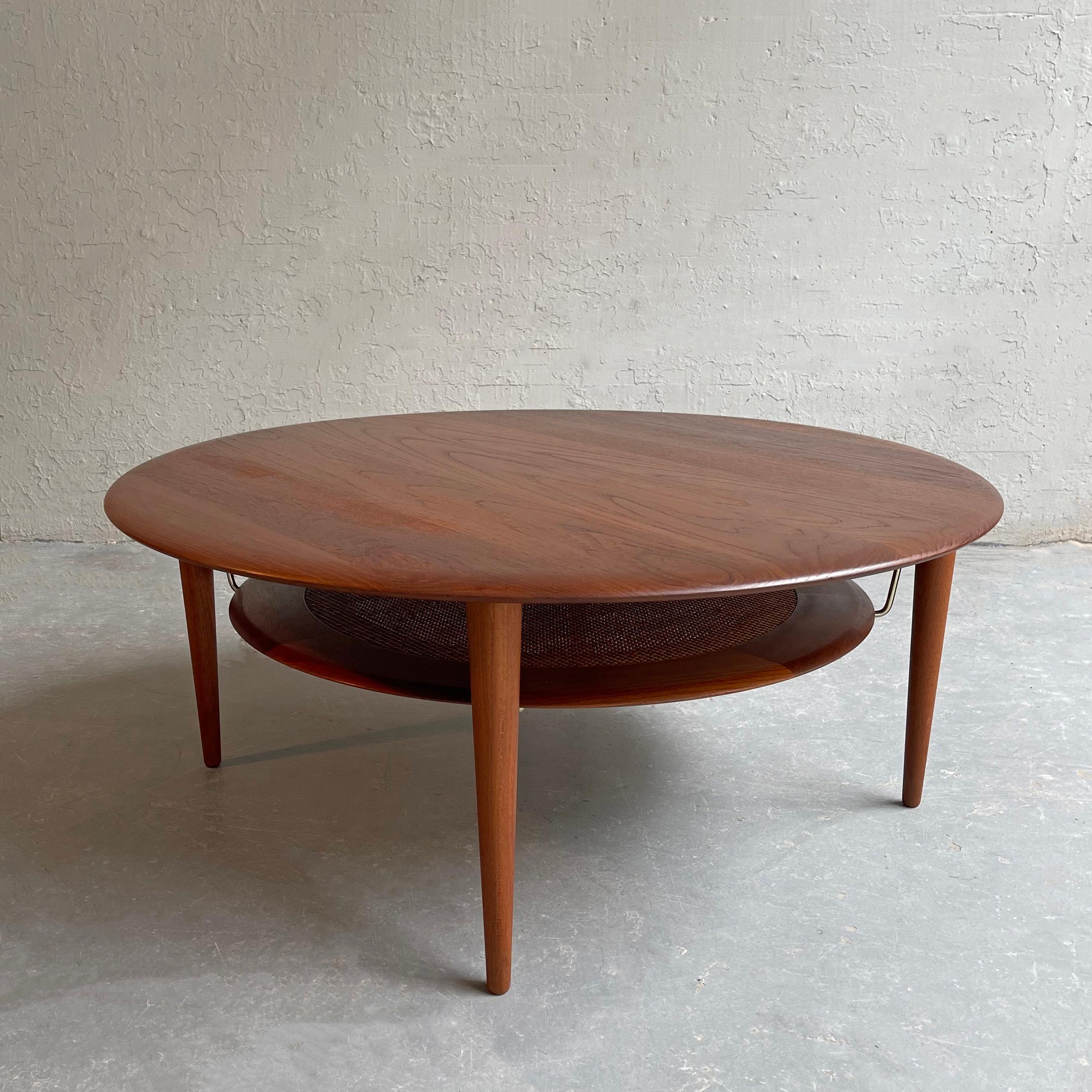mid century teak coffee table