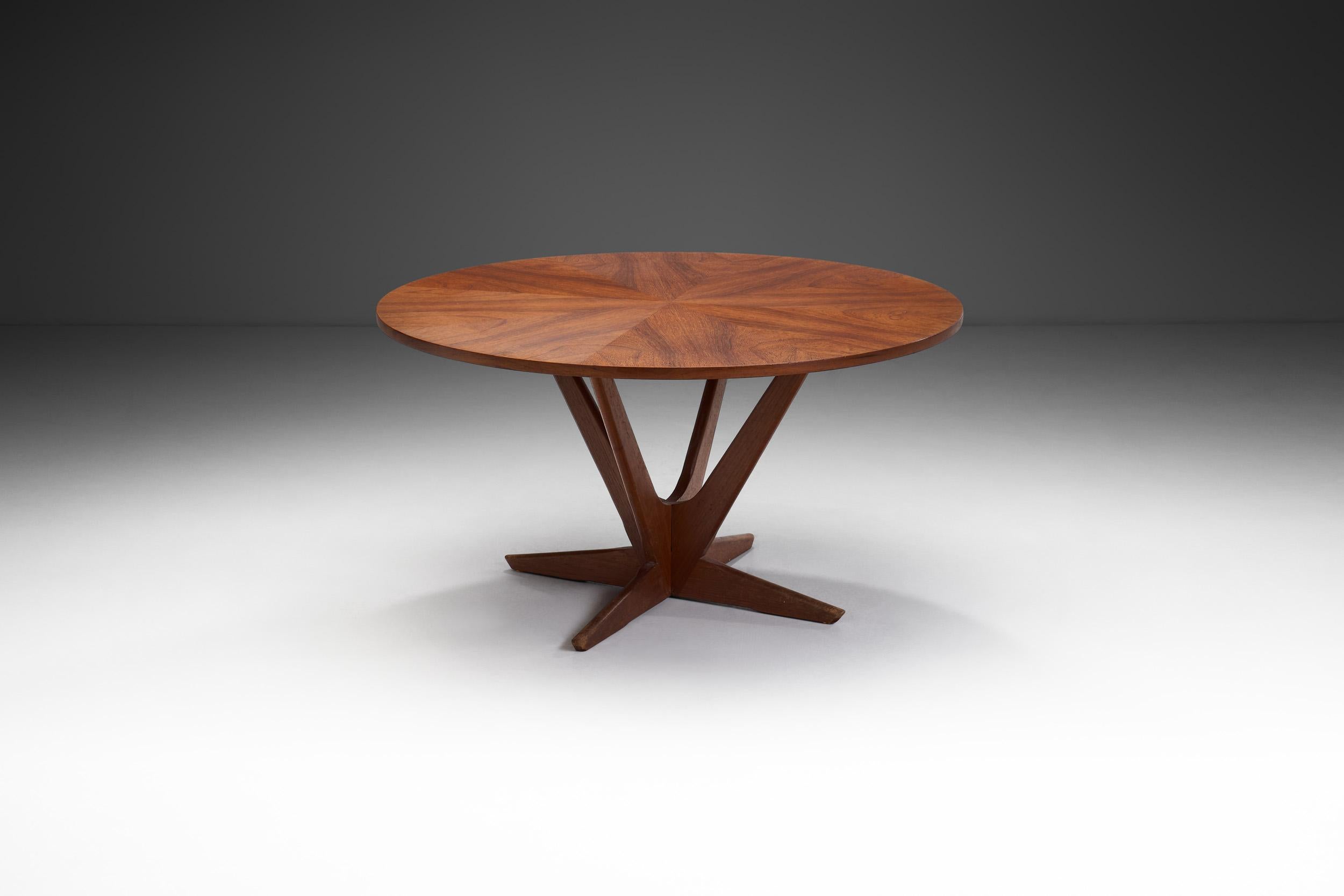 Danish pieces like this coffee table showcase balance with a classic, timeless design. With a clear statement of simplicity and an emphasis on material quality, this table is a great example of “Danish Modern” design. The base is made of solid wood,