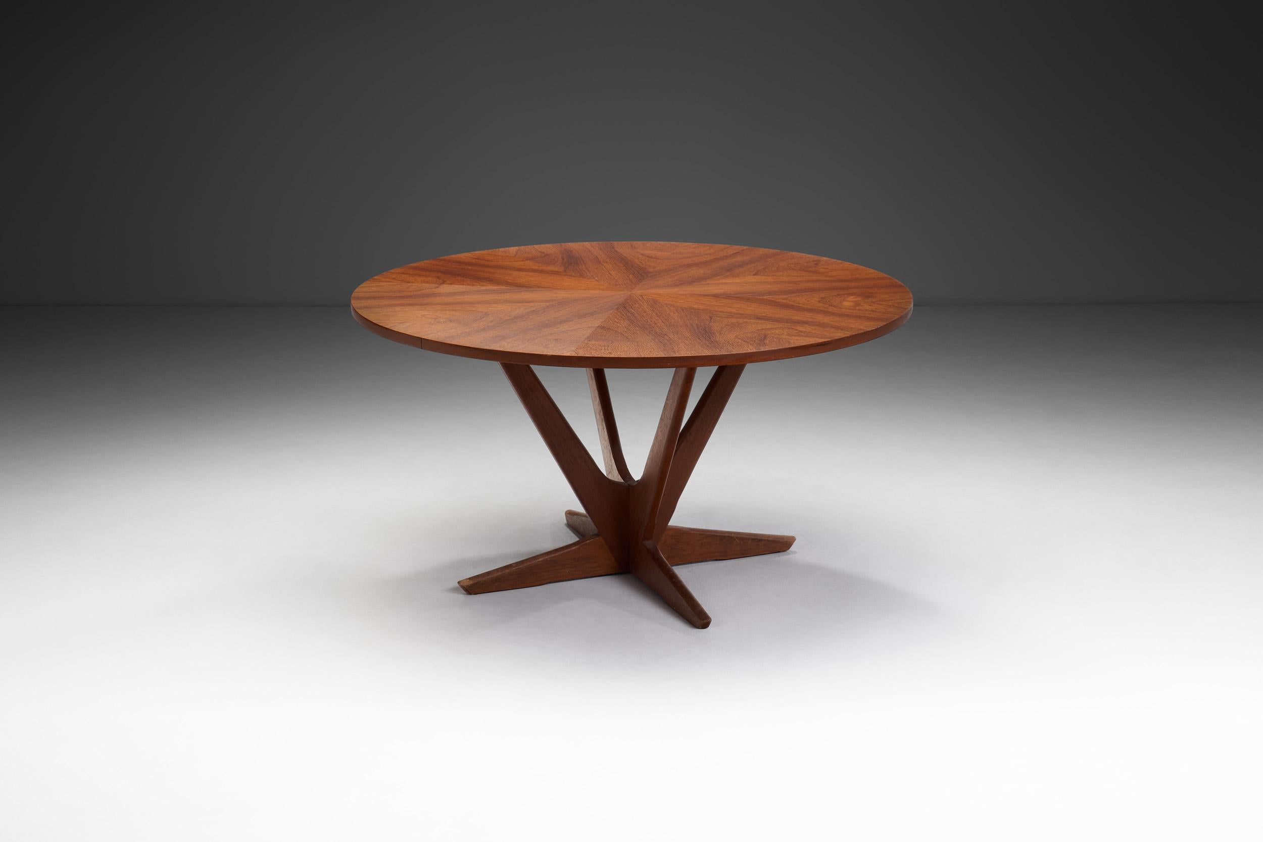 Runder Couchtisch aus Teakholz von Søren Georg Jensen, Dänemark 1960er Jahre im Zustand „Gut“ im Angebot in Utrecht, NL