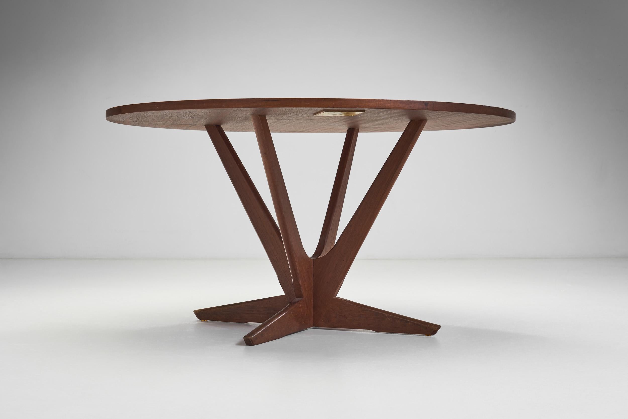 Mid-20th Century Round Teak Coffee Table by Søren Georg Jensen, Denmark 1960s For Sale