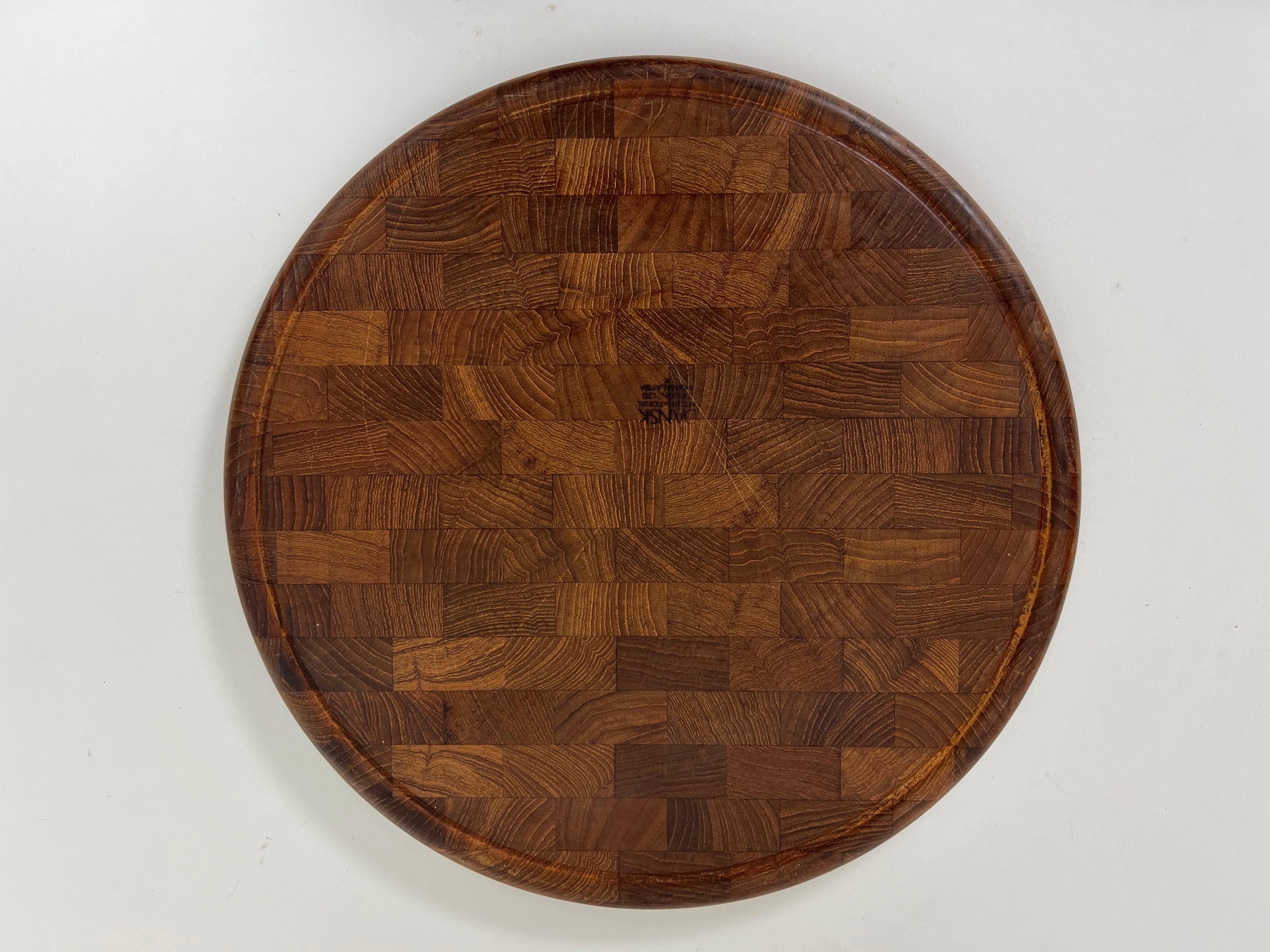 Round Teak Cutting Board by Jens Quistgaard for Dansk For Sale 1
