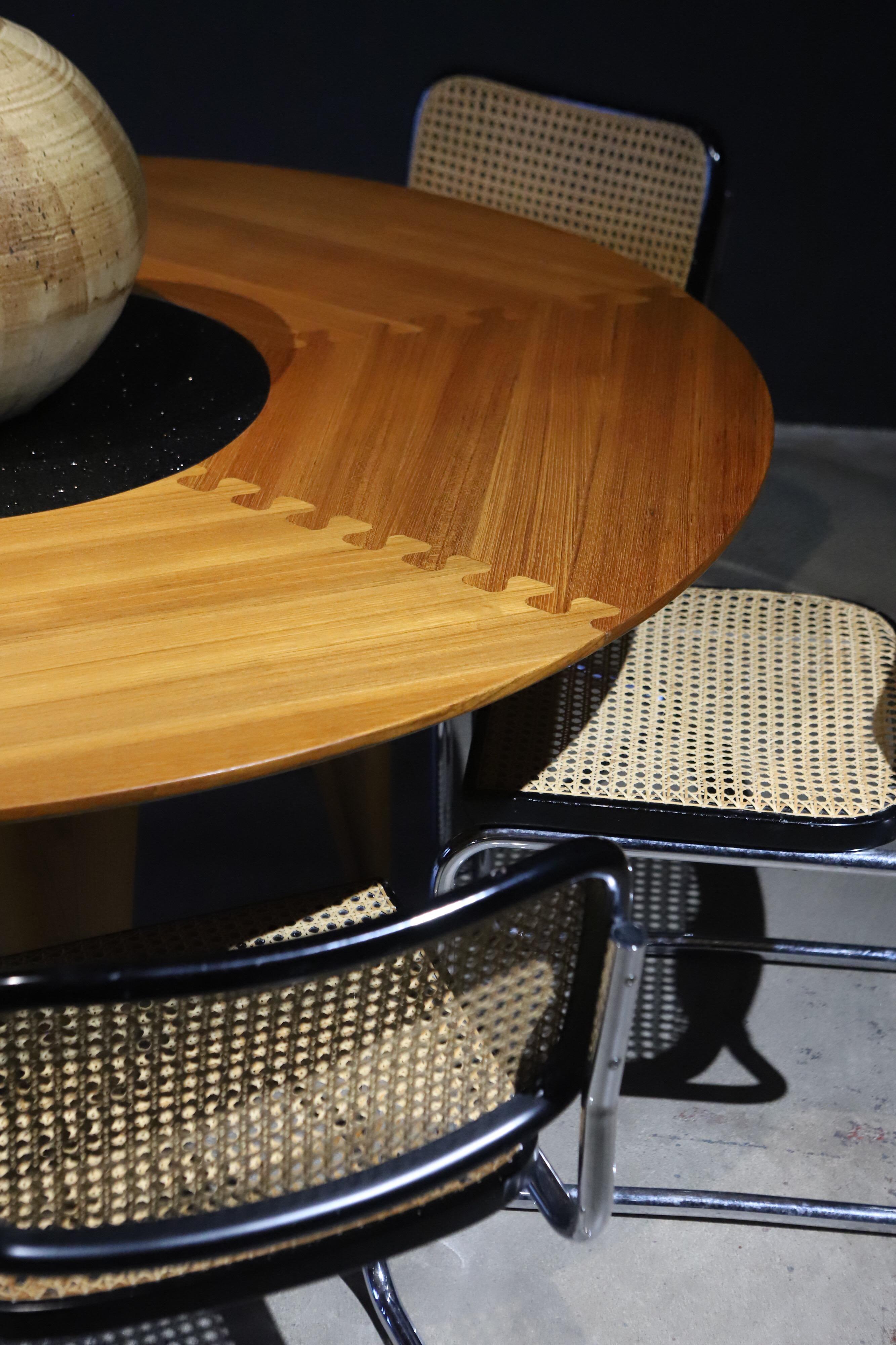 Round Teak Dining or Conference Table 2