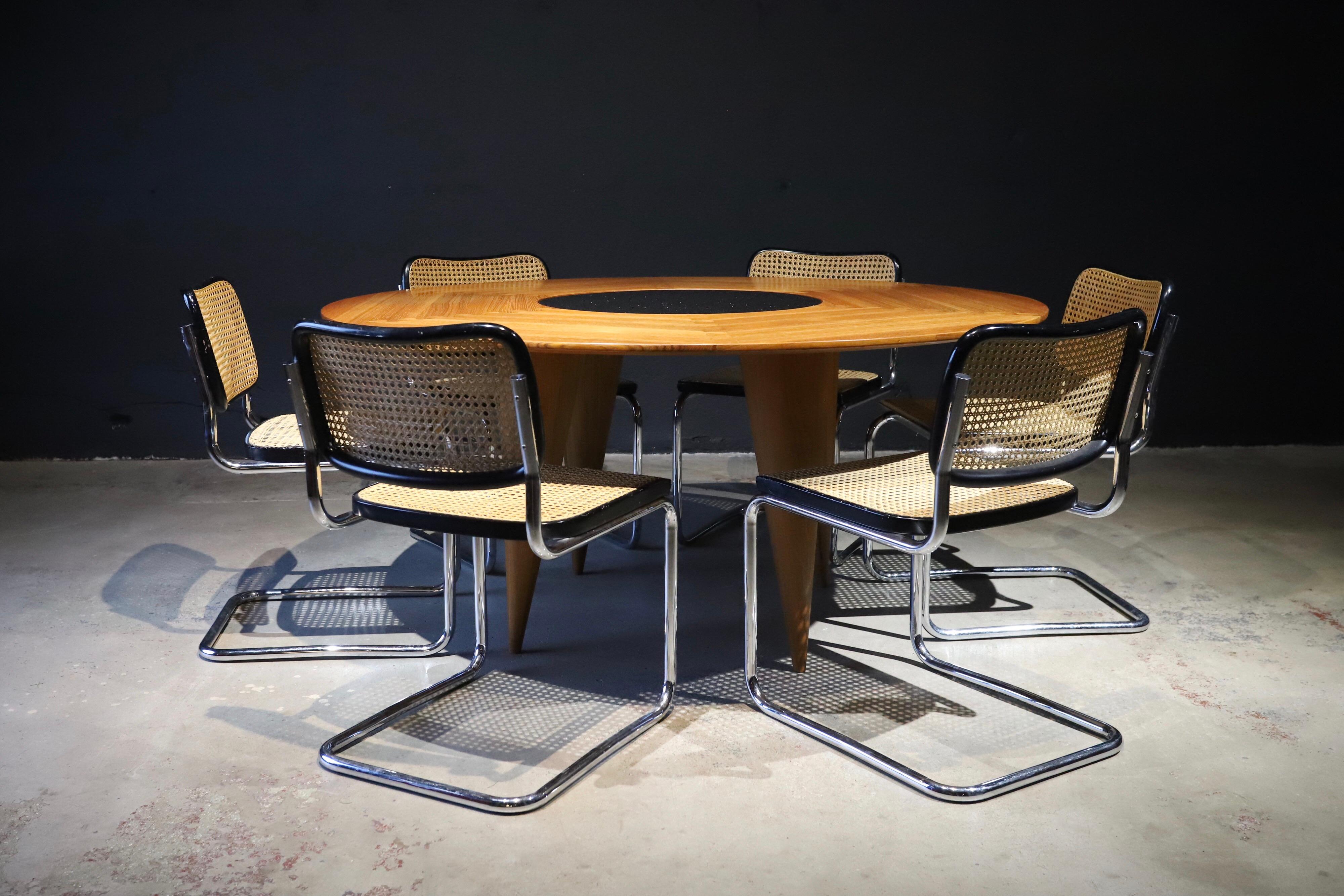 Round Teak Dining or Conference Table 4