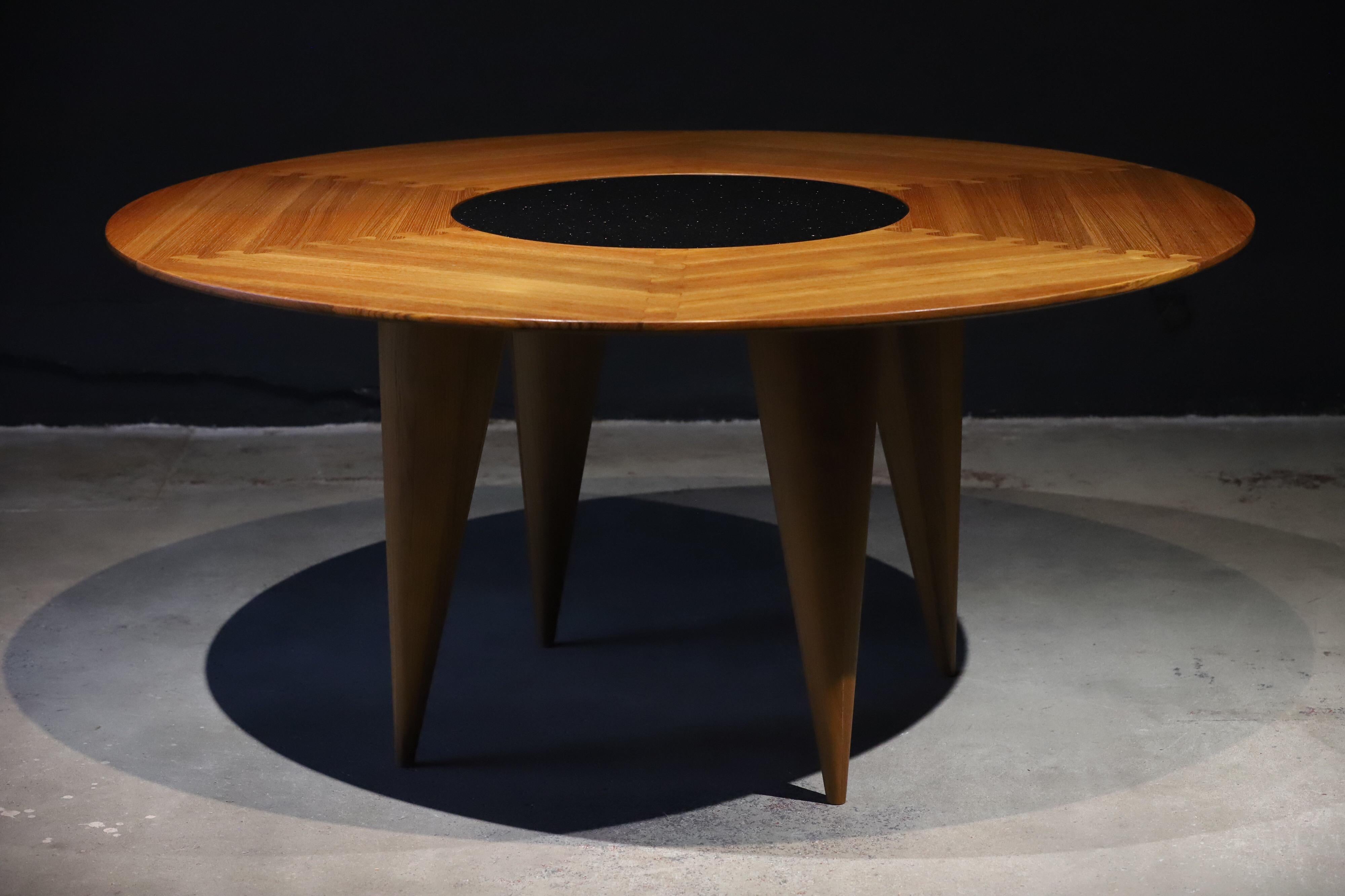 Round Teak Dining or Conference Table 7