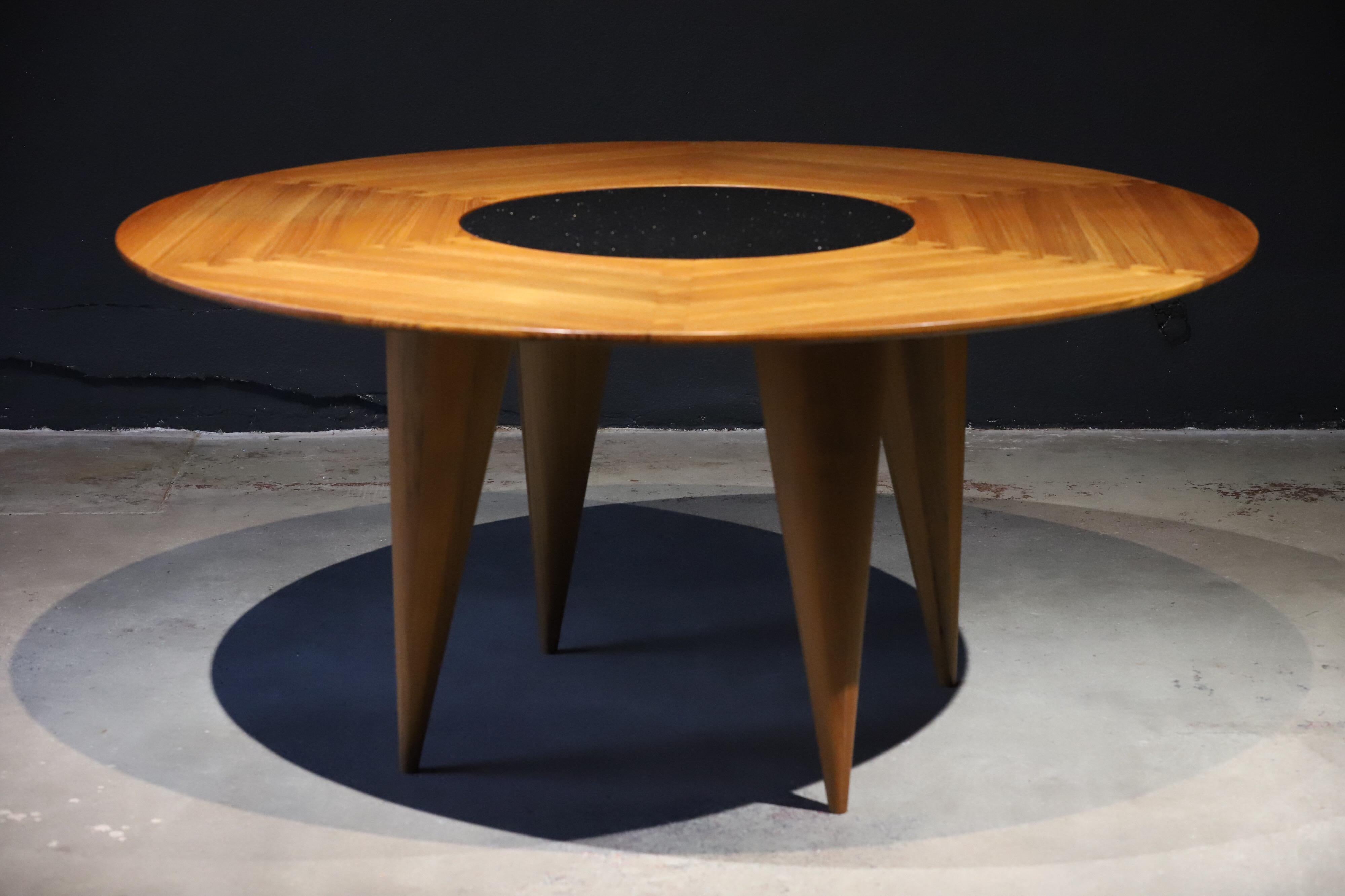 Round Teak Dining or Conference Table