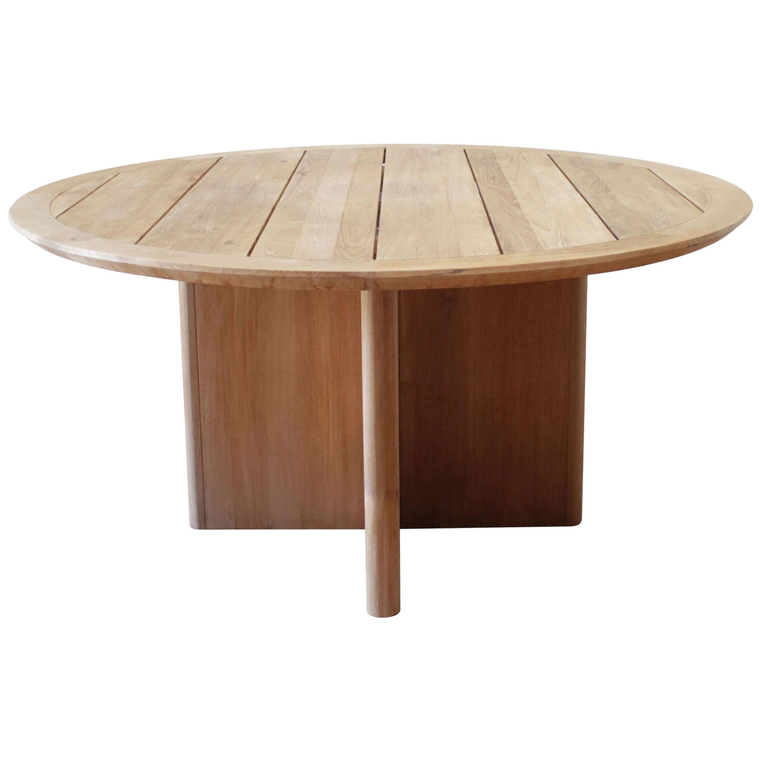 Round Teak Dining Table Balmain Collection at 1stDibs | balmain teak lounge  chair, balmain restoration hardware, spindler round dining table