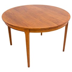 Round Teak Dining Table, Denmark, 1960s