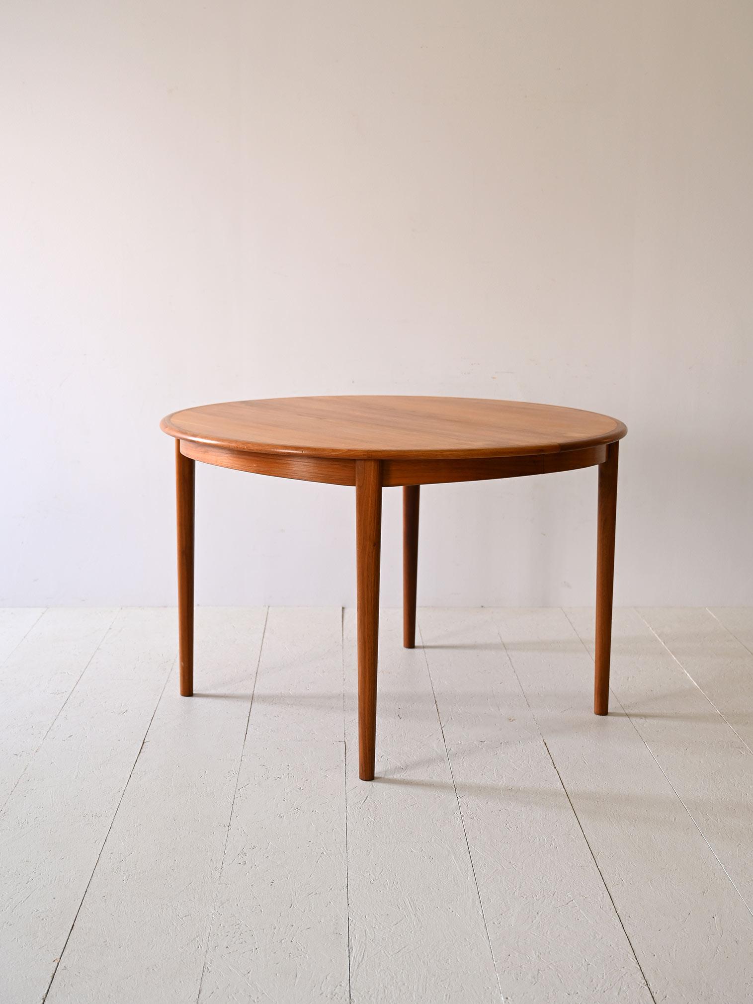 Scandinavian Modern Round teak dining table