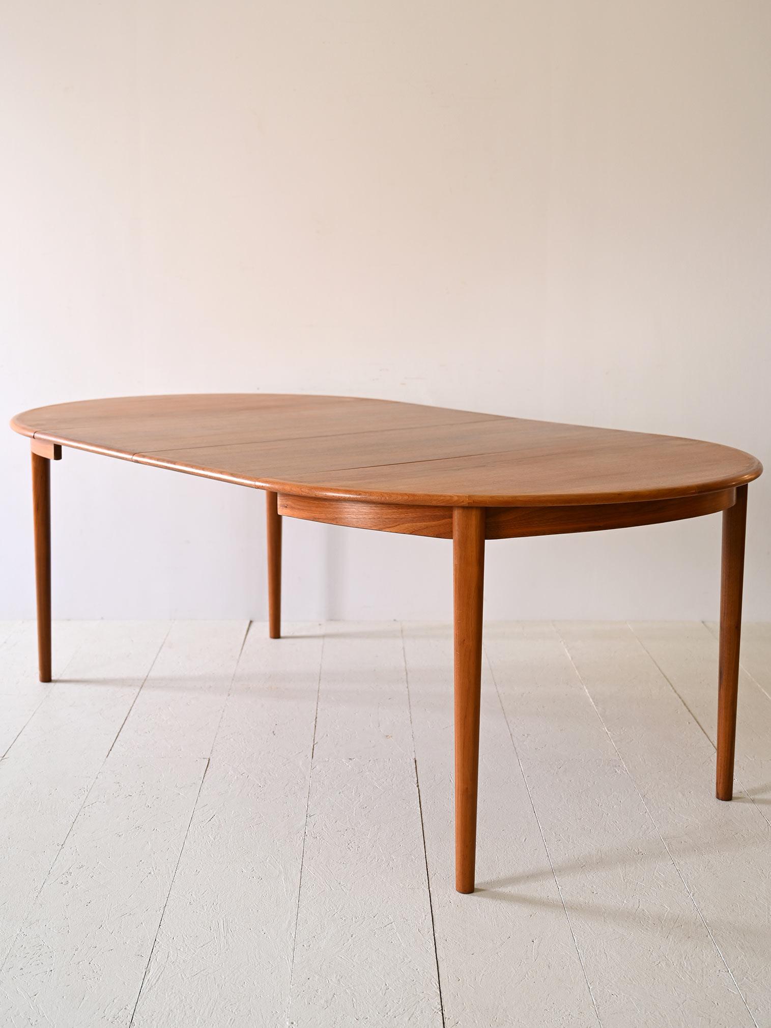 Mid-20th Century Round teak dining table
