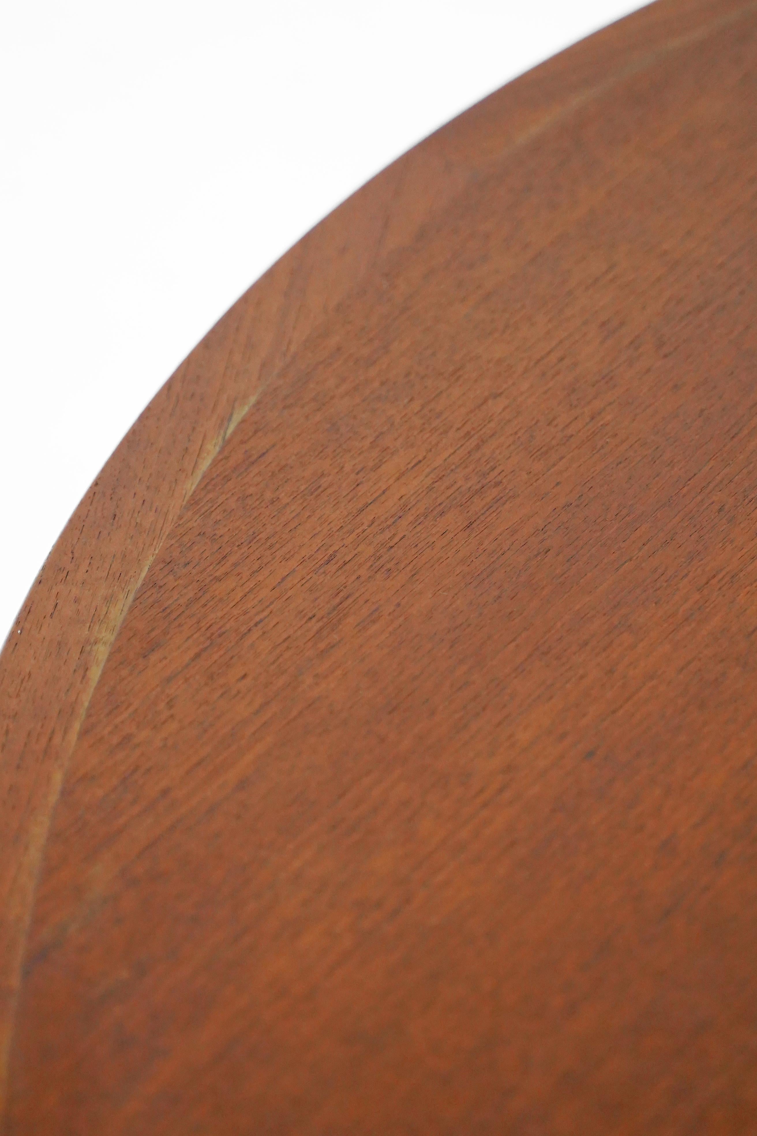 Mid-20th Century Round Teak Dining Table with Butterfly Leaf for N & R Mobler