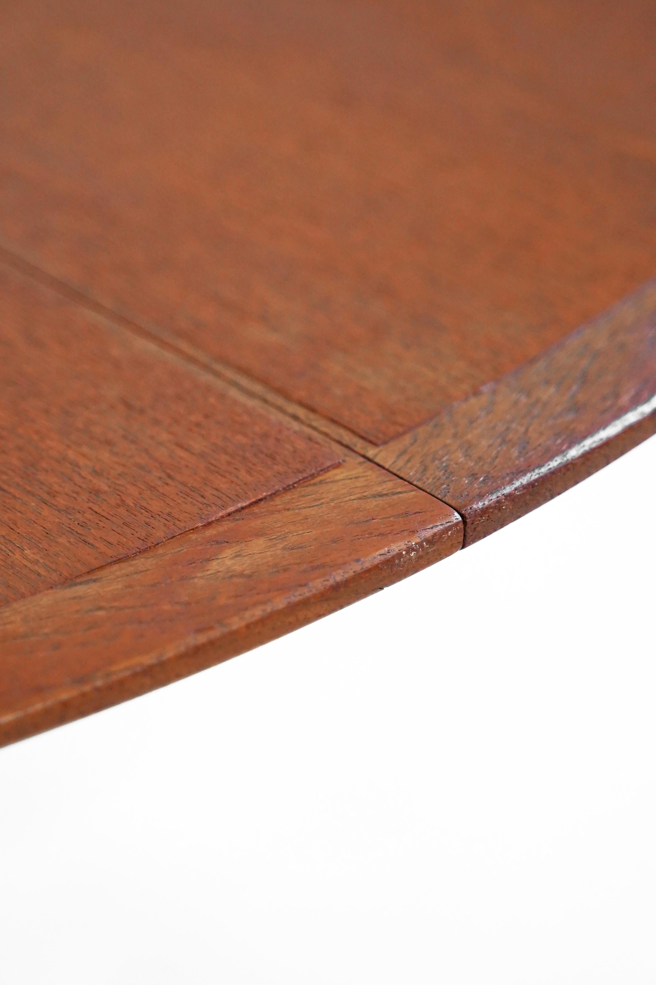 Round Teak Dining Table with Butterfly Leaf for N & R Mobler 2