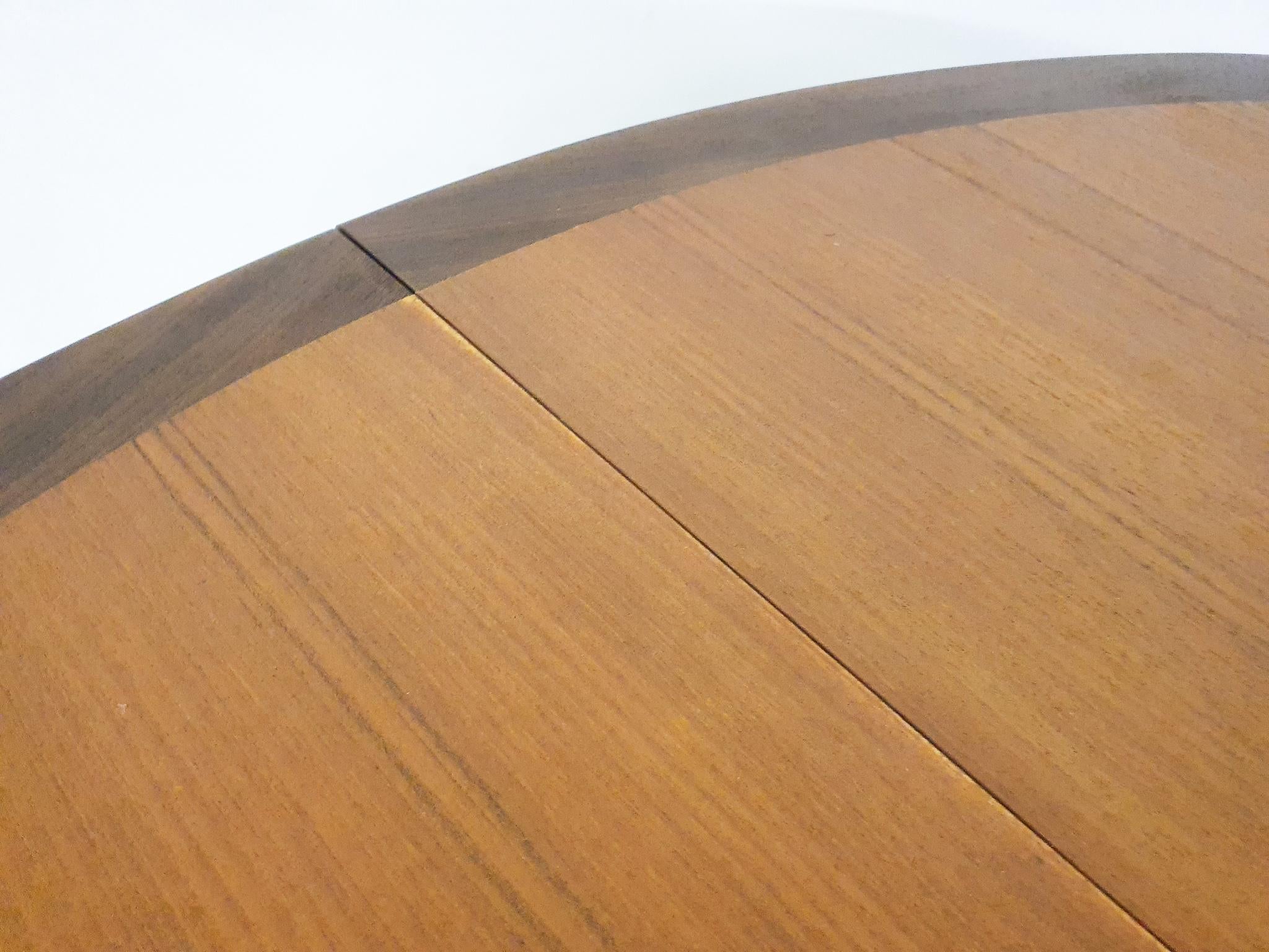 Round Teak Extendable Dining Table by Lubke, Germany, 1960's 4