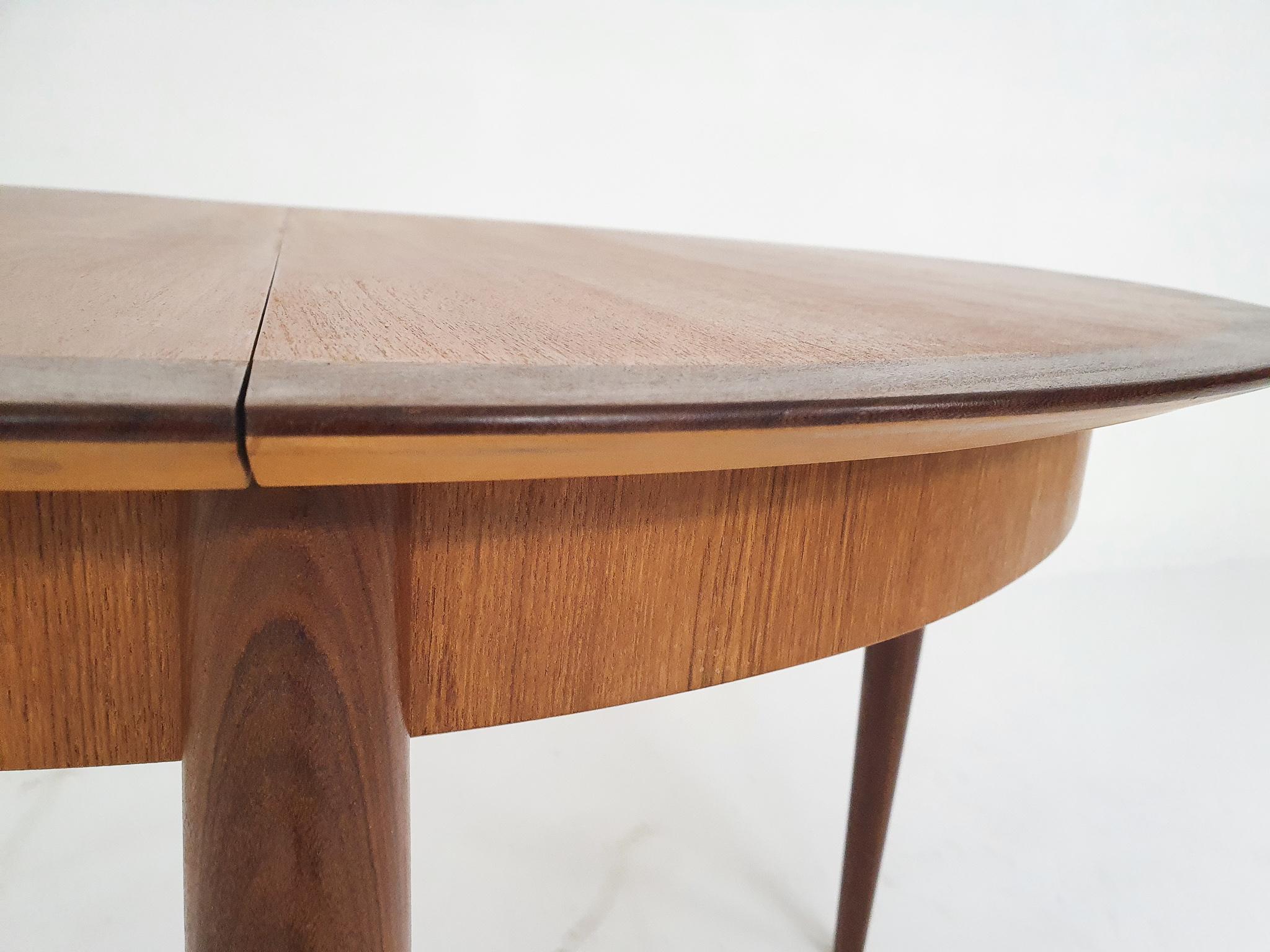 Round Teak Extendable Dining Table by Lubke, Germany, 1960's 5