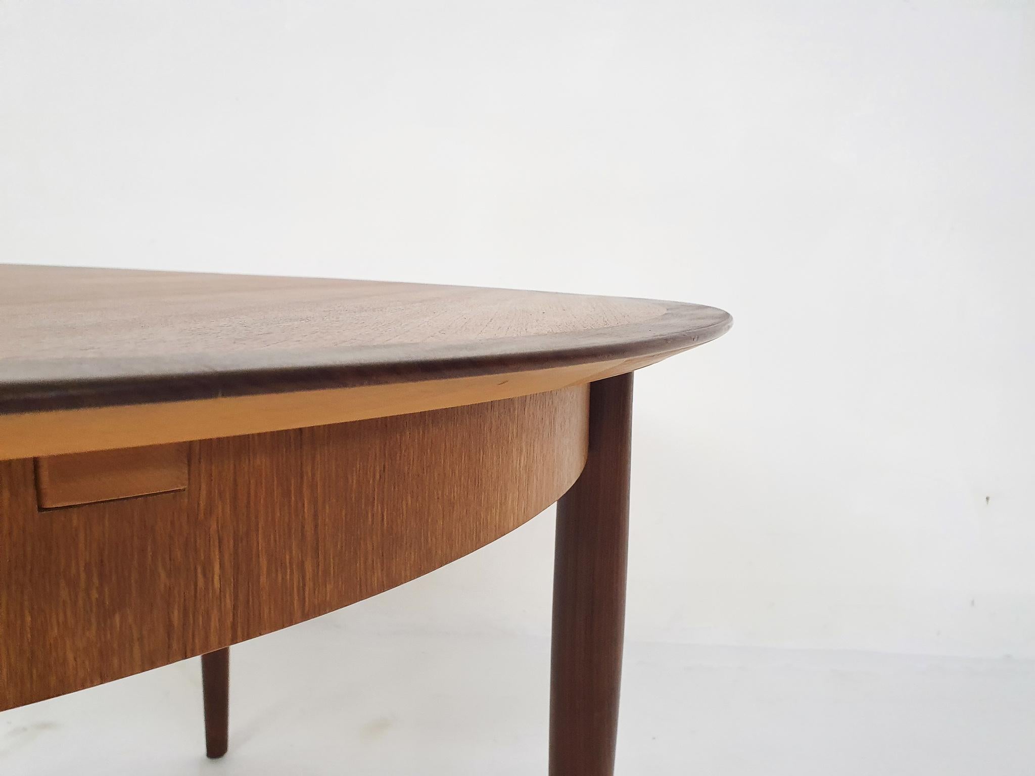 Round Teak Extendable Dining Table by Lubke, Germany, 1960's 3
